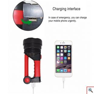 Διπλός Ηλιακός LED Περιστρεφόμενος USB Φακός - Φωτιστικό Εργασίας 360ᵒ με Γάντζο - Multifunction Work Light