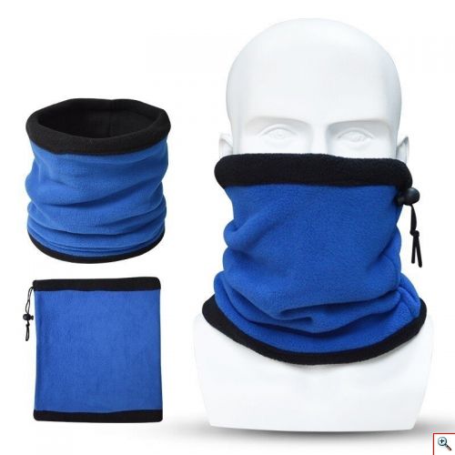 Ζεστό Fleece Περιλαίμιο - Ζιβάγκο με Εσωτερικό Γουνάκι - Multi Neck Warmer Μπλε
