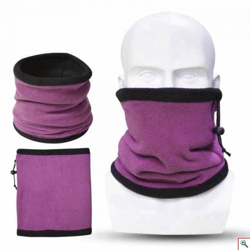 Ζεστό Fleece Περιλαίμιο - Ζιβάγκο με Εσωτερικό Γουνάκι - Multi Neck Warmer Ροζ