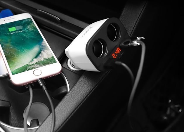 Φορτιστής Αυτοκινήτου 2 USB και LED 3.1A