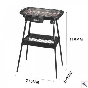Ηλεκτρική Ψησταριά Σχάρας 2000W με Αντιολισθητικά Πόδια - Hoomei HM-5968