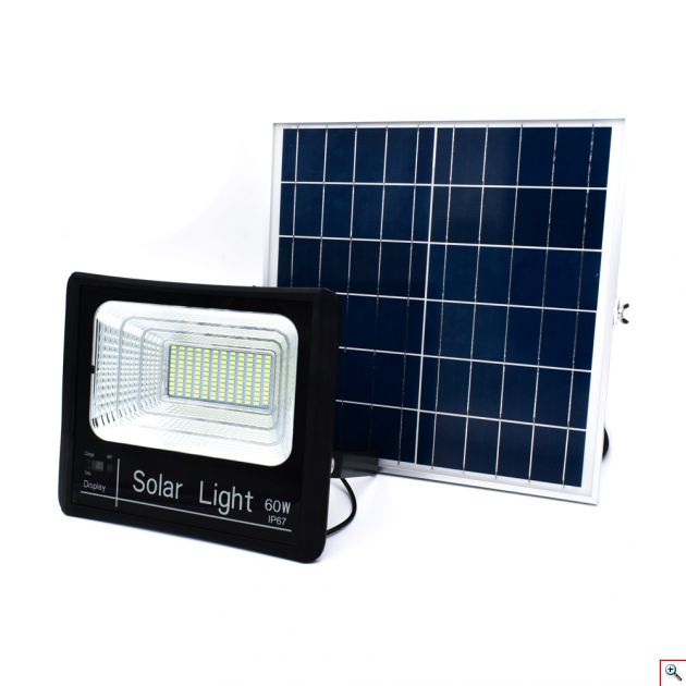 Ηλιακός Προβολέας 132 LED Αλουμινίου 60W IP67
