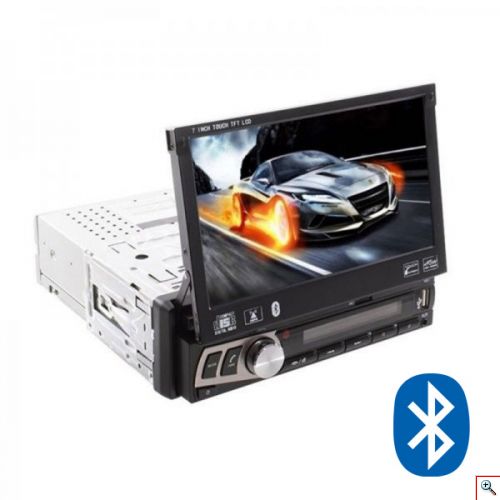 Ηχοσύστημα Multimedia Αυτοκινήτου Bluetooth 1 DIN με TFT Οθόνη Αφής 7in MP4, MP3, USB, SD, AUX, MIC, TV, Camera in & Subwoofer Out