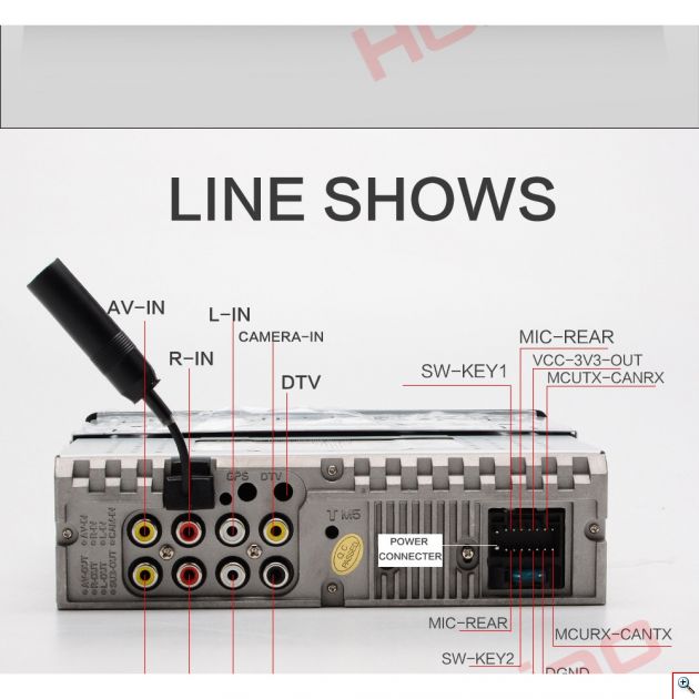 Ηχοσύστημα Multimedia Αυτοκινήτου Bluetooth 1 DIN με TFT Οθόνη Αφής 7in MP4, MP3, USB, SD, AUX, MIC, TV, Camera in & Subwoofer Out
