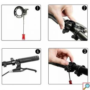 Μινιμάλ Δαχτυλίδι - Κουδούνι Ποδηλάτου Μαύρο