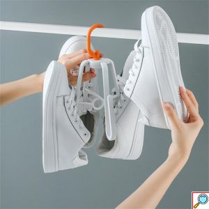 Σετ 3 Κρεμάστρες Εξοικονόμησης Χώρου - Παπουτσοθήκη 4 Θέσεων για Παπούτσια & Κάλτσες Πλαστικό 