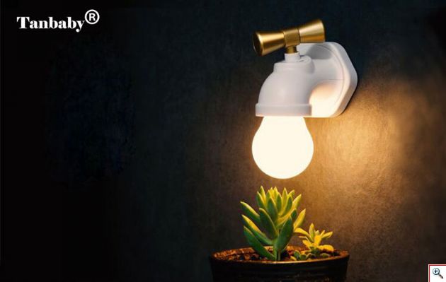 Mini LED Νυχτερινός Φωτισμός Τοίχου USB Επαναφορτιζόμενο σε Σχήμα Βρύσης