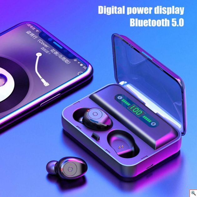 Μίνι Ασύρματα Bluetooth Ακουστικά TWS Pro με Θήκη Φόρτισης & LED Οθόνη- Handsfree Wireless Stereo Earbuds