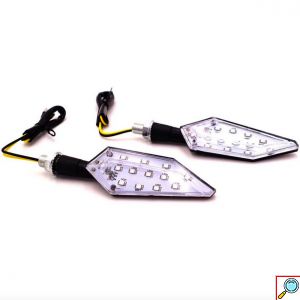 Φλας Μοτοσυκλέτας Universal με 13 SMD LED Κίτρινα Σετ 2 τμχ