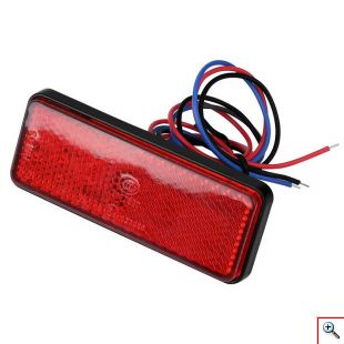 Led Reflector Πορείας και Φρένων με 24 LED 12V Κόκκινο