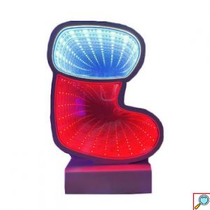 Χριστουγεννιάτικο Διακοσμητικό Infinity LED 3D Κάλτσα 20cm