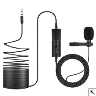 Mini Μικρόφωνο Αλουμινίου 3.5mm Jack με 6m Καλώδιο για Κάμερες, DSLR, Smartphone Andowl