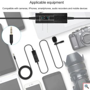 Mini Μικρόφωνο Αλουμινίου 3.5mm Jack με 6m Καλώδιο για Κάμερες, DSLR, Smartphone Andowl