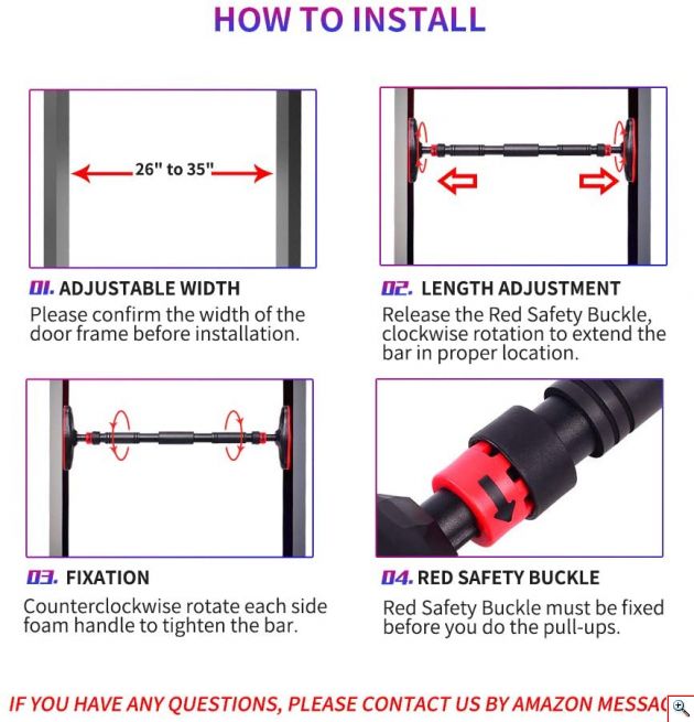 Μονόζυγο Ασφαλείας Πόρτας 70-90εκ με Αντιολισθητικές Λαβές 