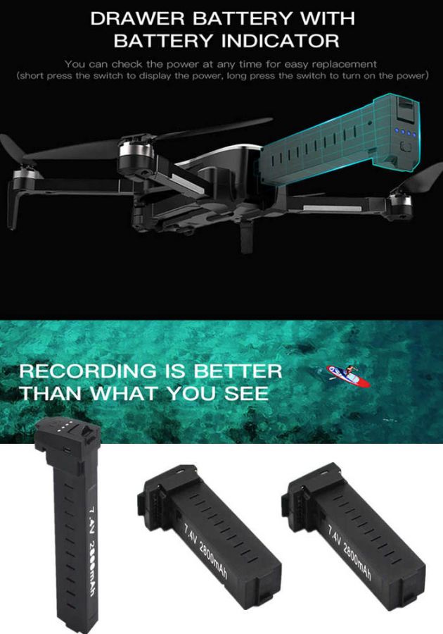 Μπαταρία για Drone SG906 GPS RC - Original Battery 7.4V 2800MAH