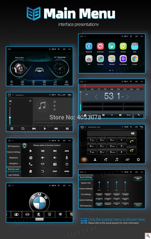 Μεγάλη Οθόνη Αφής 10inch Multimedia Player Android 9.1 Αυτοκινήτου 2 DIN με GPS, Wifi, App Store, Bluetooth Handsfree 1080p TFT MP5, MP3, USB, AUX, TV mitsubishi lancer 