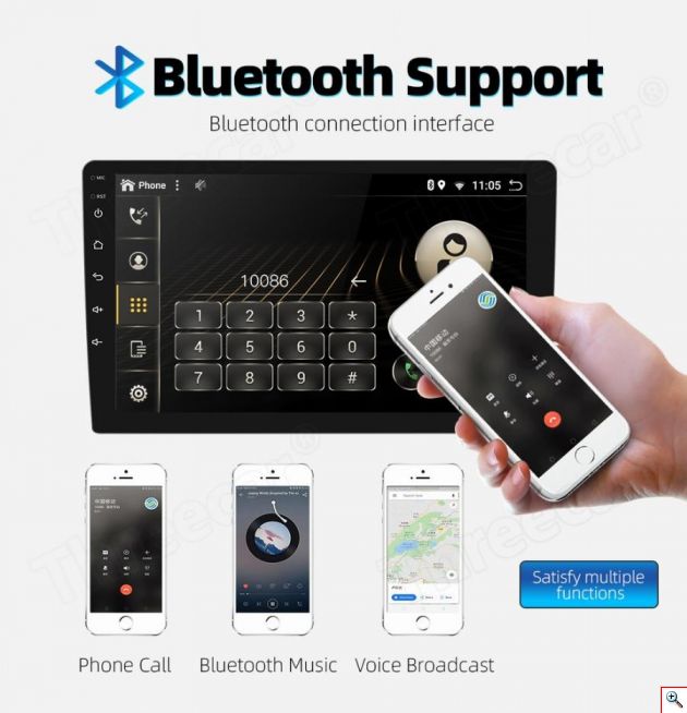 Μεγάλη Οθόνη Αφής 10inch Multimedia Player Android 9.1 Αυτοκινήτου 2 DIN με GPS, Wifi, App Store, Bluetooth Handsfree 1080p TFT MP5, MP3, USB, AUX, TV mitsubishi lancer 