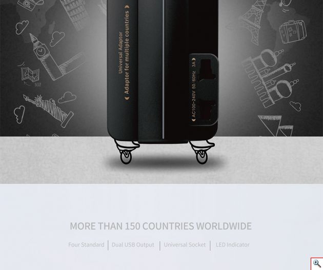 Αναδιπλούμενη Παγκόσμια Πρίζα Ταξιδιού με 2 x USB Remax - Ταξιδιωτικός Αντάπτορας Πρίζας - Universal Travel Adaptor με Προστασία AU / US / UK / EU