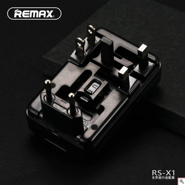 Αναδιπλούμενη Παγκόσμια Πρίζα Ταξιδιού με 2 x USB Remax - Ταξιδιωτικός Αντάπτορας Πρίζας - Universal Travel Adaptor με Προστασία AU / US / UK / EU