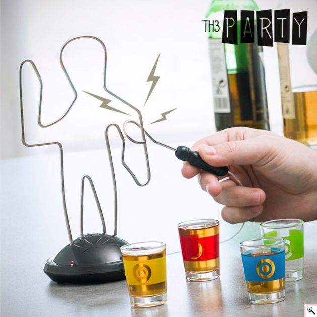 Επιτραπέζιο Παιχνίδι Ποτού με Σφηνάκια - Buzz Wire Drinking Game 