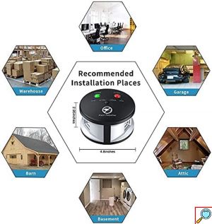 Ηλεκτρονικό Απωθητικό Τρωκτικών Τριπλής Λειτουργίας - Pest Repeller Ποντικοδιώκτης 360°Protection