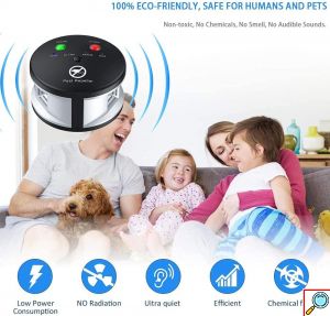 Ηλεκτρονικό Απωθητικό Τρωκτικών Τριπλής Λειτουργίας - Pest Repeller Ποντικοδιώκτης 360°Protection