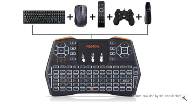 Μίνι Ασύρματο Πληκτρολόγιο 4 σε 1 - Wireless Touchpad I8-Plus Remote, Gamepad, Mouse, Keyboard 