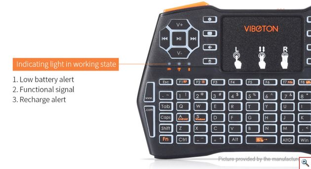 Μίνι Ασύρματο Πληκτρολόγιο 4 σε 1 - Wireless Touchpad I8-Plus Remote, Gamepad, Mouse, Keyboard 