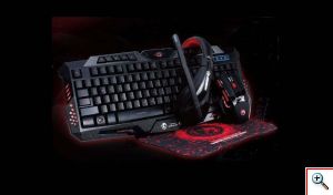 Gaming Πληκτρολόγιο, Ποντίκι, Ακουστικά και Mouse Pad - Marvo CM401 Gaming Combo 4 In 1