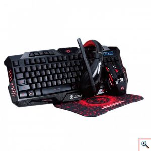 Gaming Πληκτρολόγιο, Ποντίκι, Ακουστικά και Mouse Pad - Marvo CM401 Gaming Combo 4 In 1