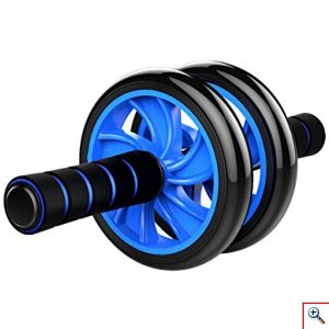 Διπλή Ρόδα Εκγύμνασης Κοιλιακών για Περισσότερη Σταθερότητα - AB Wheel Roller Μπλε