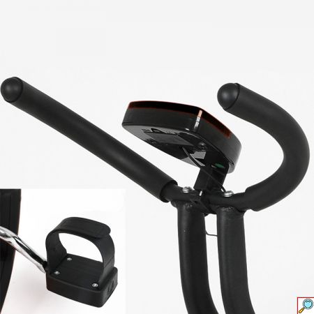 SimplyBike Έξυπνο Αναδιπλούμενο Στατικό Ποδήλατο Γυμναστικής Μηχανικό Λειτουργεί Χωρίς Ρεύμα με Κάθισμα, Ρυθμιζόμενη Αντίσταση & Οθόνη LCD Ενδείξεων