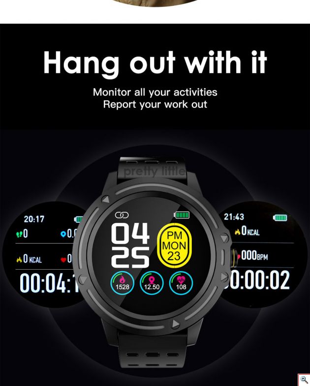 Αδιάβροχο Smartwatch Αθλητικό Ρολόι Activity Tracker με Μετρητή Παλμών, Βημάτων, Πίεσης, Οξυγόνου, Ύπνου & Αθλητικές Δραστηριότητες