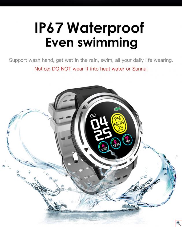 Αδιάβροχο Smartwatch Αθλητικό Ρολόι Activity Tracker με Μετρητή Παλμών, Βημάτων, Πίεσης, Οξυγόνου, Ύπνου & Αθλητικές Δραστηριότητες