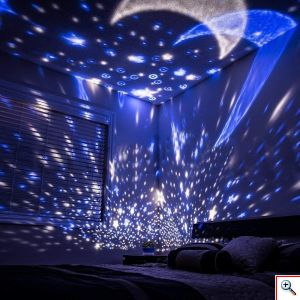 Star Night Projector Περιστρεφόμενο Φωτιστικό - Προτζέκτορας Δωματίου Αστεριών USB