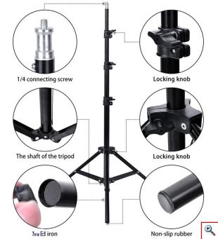 Πτυσσόμενο Τρίποδο Φωτογραφικής Μηχανής, Κινητού, Μικροφώνου κλπ 170εκ - Portable Tripod