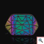 Σετ Τρεις Τσάντες για Μακιγιάζ με Γεωμετρικά Σχέδια που Φωσφορίζουν - Full Set Pryzm Makeup Bags 