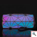 Σετ Τρεις Τσάντες για Μακιγιάζ με Γεωμετρικά Σχέδια που Φωσφορίζουν - Full Set Pryzm Makeup Bags 