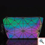 Σετ Τρεις Τσάντες για Μακιγιάζ με Γεωμετρικά Σχέδια που Φωσφορίζουν - Full Set Pryzm Makeup Bags 