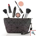 Σετ Τρεις Τσάντες για Μακιγιάζ με Γεωμετρικά Σχέδια που Φωσφορίζουν - Full Set Pryzm Makeup Bags 