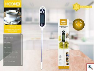 Ασύρματο Ψηφιακό Θερμόμετρο Μαγειρικής με Ακίδα Λευκό -50°C / +300°C Hoomei HM-6503