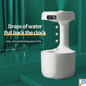 Υγραντήρας Σταγονιδίων με Τεχνολογία Κατά της Βαρύτητας - Αρωματοθεραπεία με Οθόνη LED 800ml Anti Gravity Drop Water Andowl