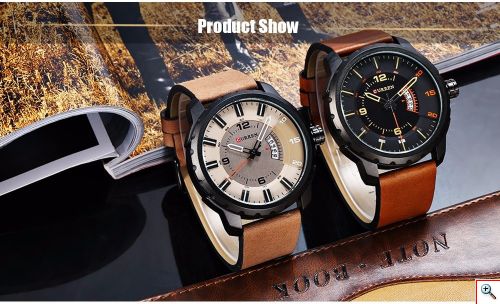 Ανδρικό Ρολόι CURREN 8245 - Casual Date Men's Quartz Analog Leather Strap Wrist Watch