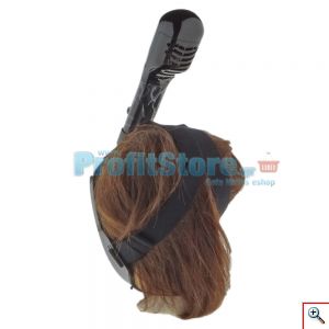 Sub Full Face Snorkel Mask Xifias 857 BLACK - Ολοπρόσωπη Μάσκα με Αναπνευστήρα και Βάση για Action Camera