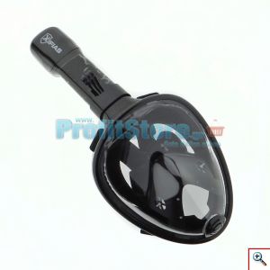 Sub Full Face Snorkel Mask Xifias 857 BLACK - Ολοπρόσωπη Μάσκα με Αναπνευστήρα και Βάση για Action Camera