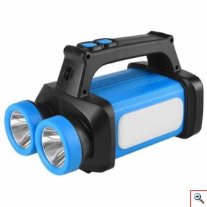 Μπλέ Διπλος Φακός Led και Φανάρι Camping 200 Lumens HX-8802A 