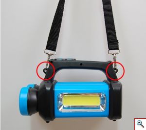 Μπλέ Διπλος Φακός Led και Φανάρι Camping 200 Lumens HX-8802A