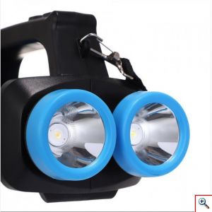 Μπλέ Διπλος Φακός Led και Φανάρι Camping 200 Lumens HX-8802A 