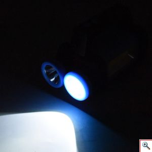 Μπλέ Διπλος Φακός Led και Φανάρι Camping 200 Lumens HX-8802A 