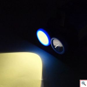 Μπλέ Διπλος Φακός Led και Φανάρι Camping 200 Lumens HX-8802A